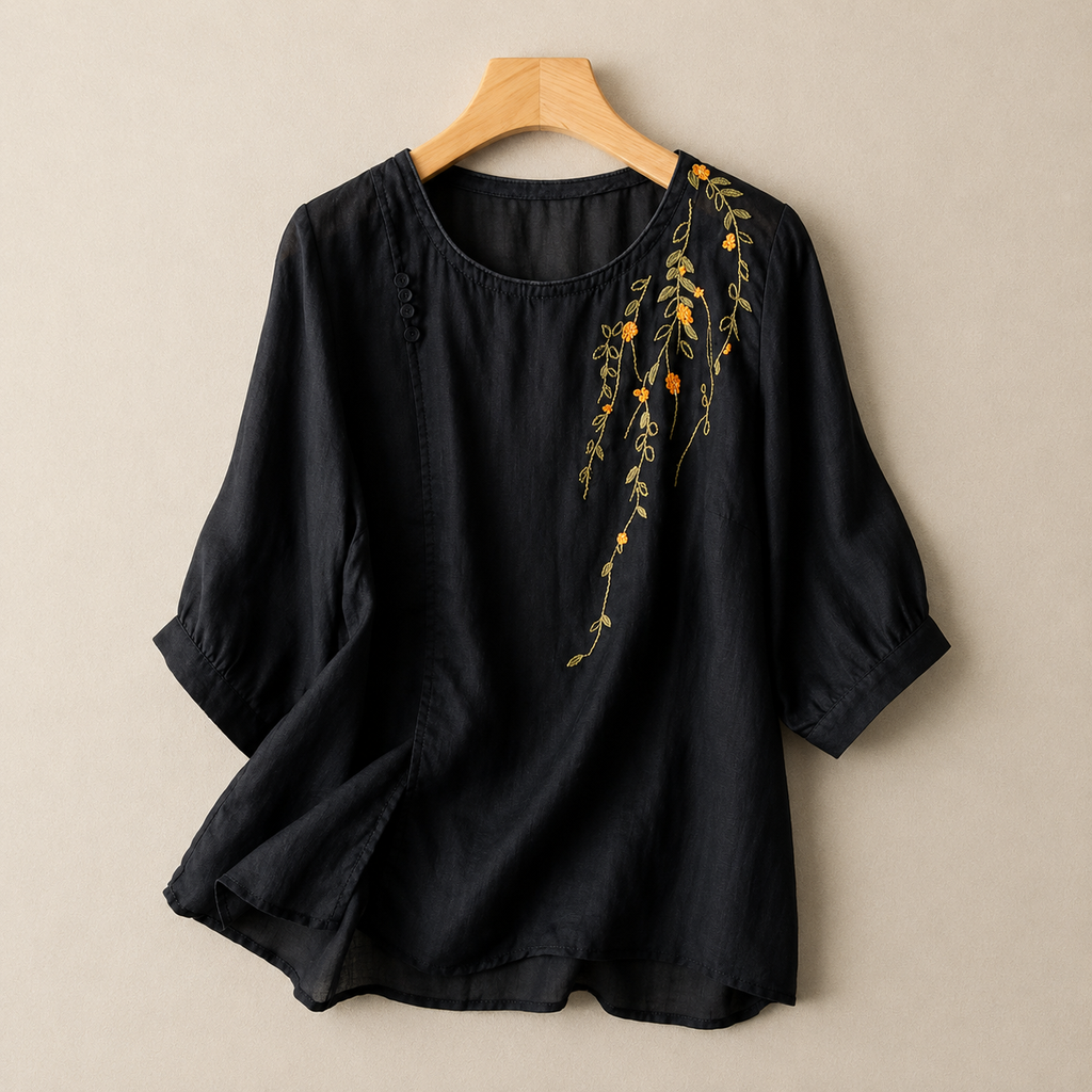 Adeline Cotton Linen Blouse 1