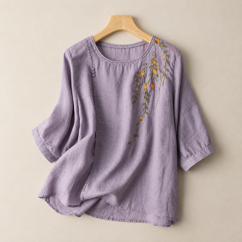 Adeline Cotton Linen Blouse 2
