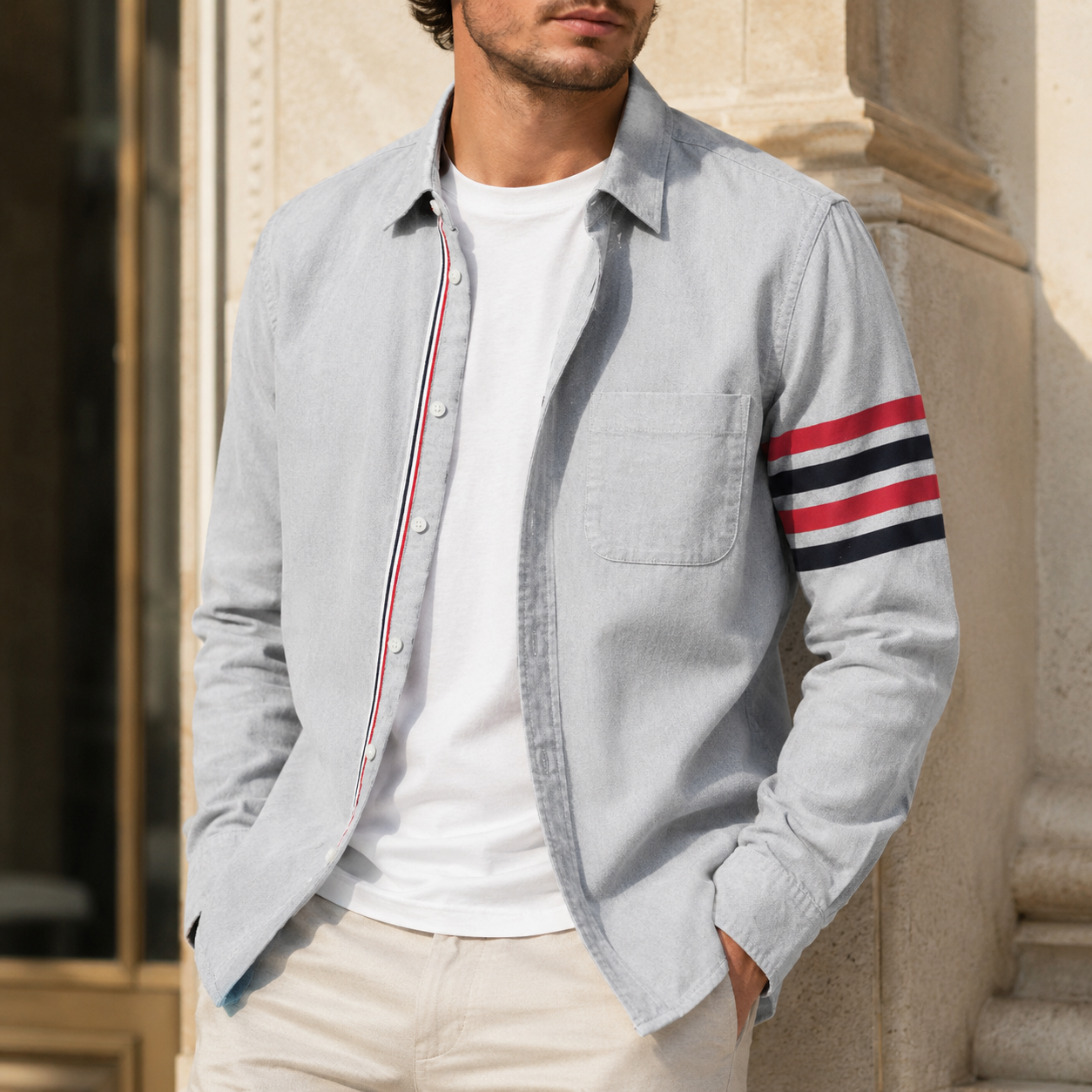 Adriano Linen Oxford Shirt