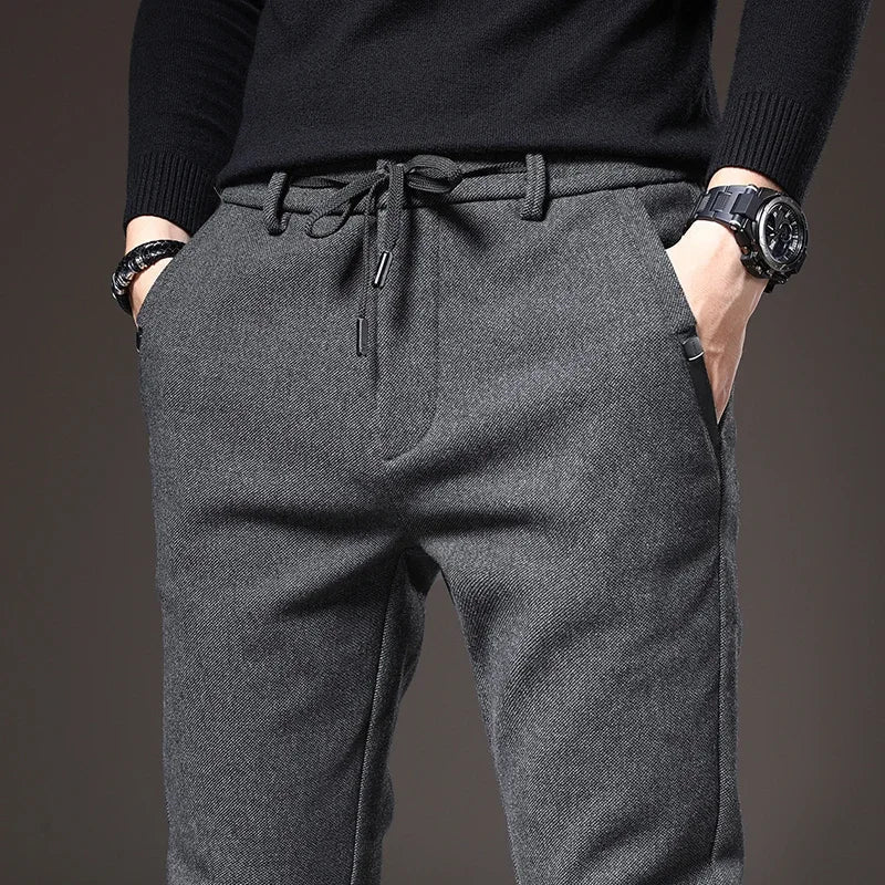 “Alden Stretch Cotton Slim Fit Trousers” 0