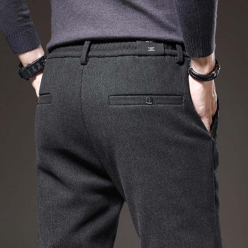 “Alden Stretch Cotton Slim Fit Trousers” 3
