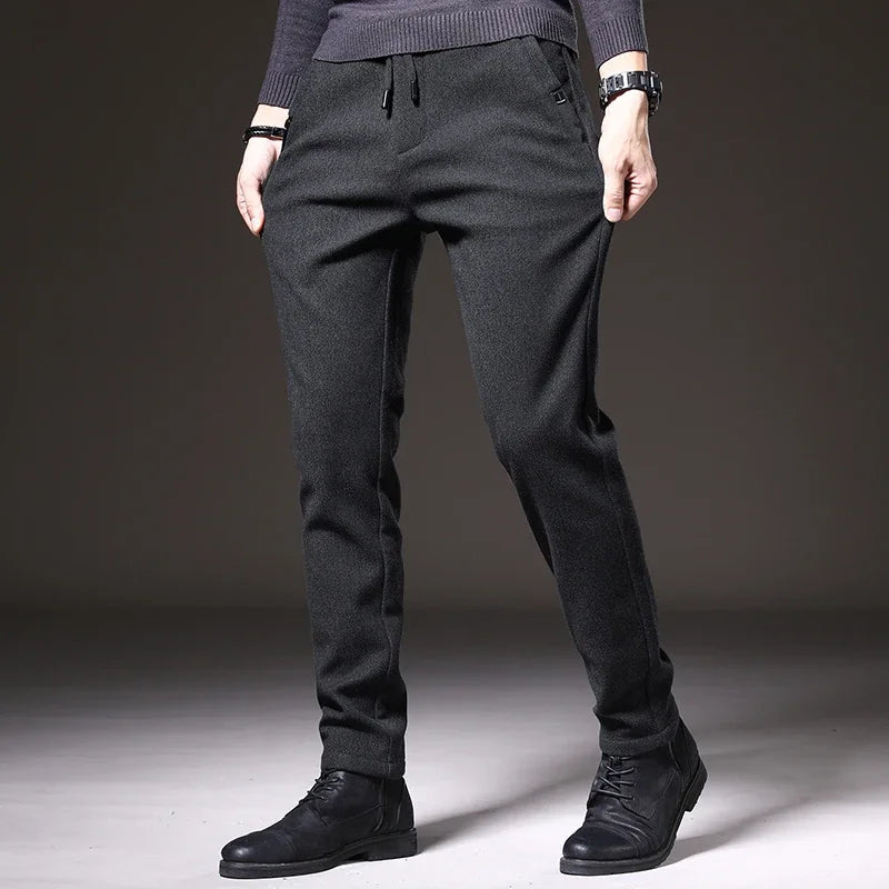 “Alden Stretch Cotton Slim Fit Trousers” 5