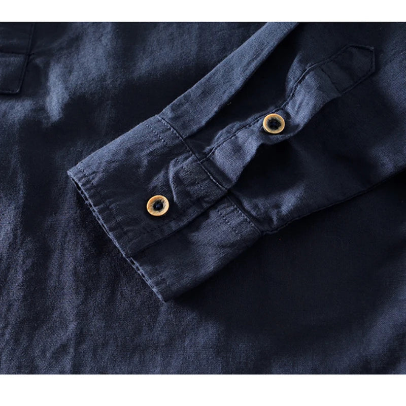 Arturo Linen Mandarin Shirt 6