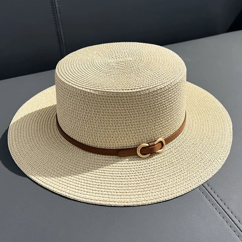 “Aveline Woven Wide Brim Sun Hat” 1