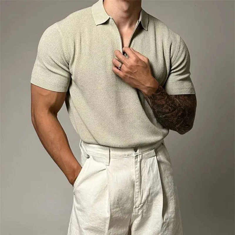 Caden Tailored Zip Golf Shirt 1