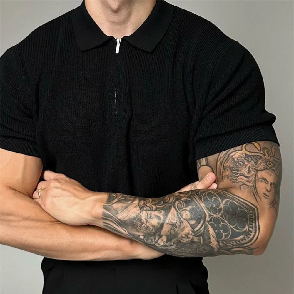 Caden Tailored Zip Golf Shirt 3