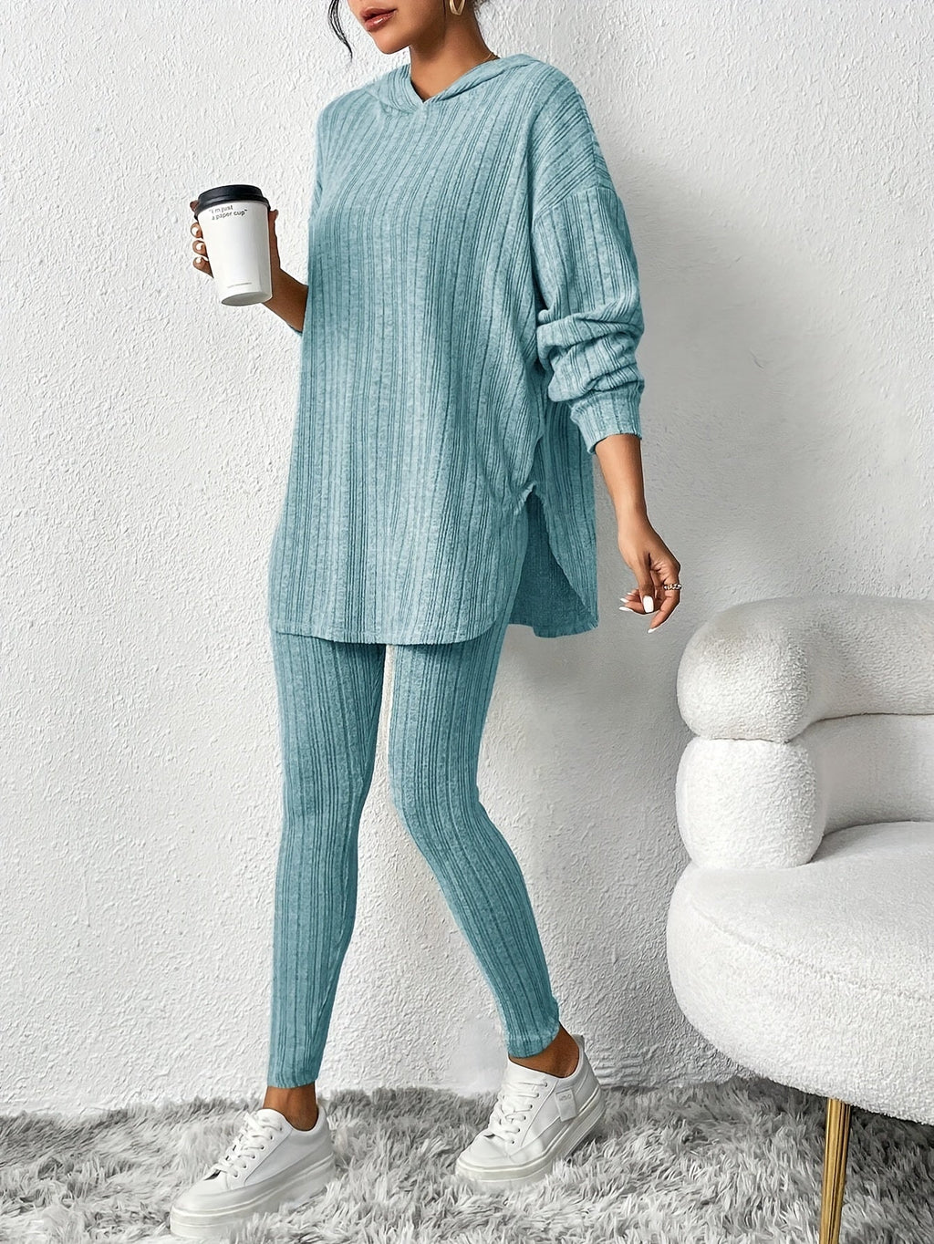 Carmen Ribbed Knit Lounge Set 0