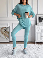 Carmen Ribbed Knit Lounge Set 2