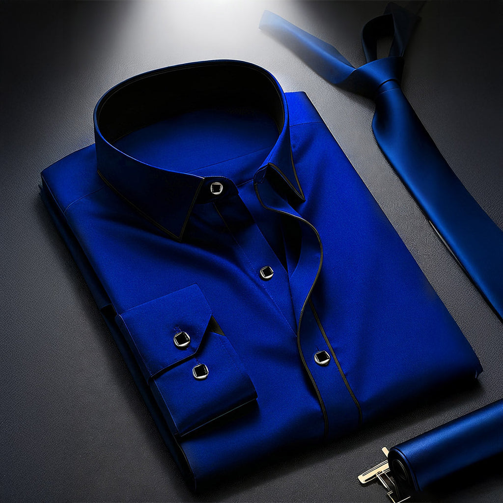 Caspian Smooth-Finish Tailored Dress Shirt 1