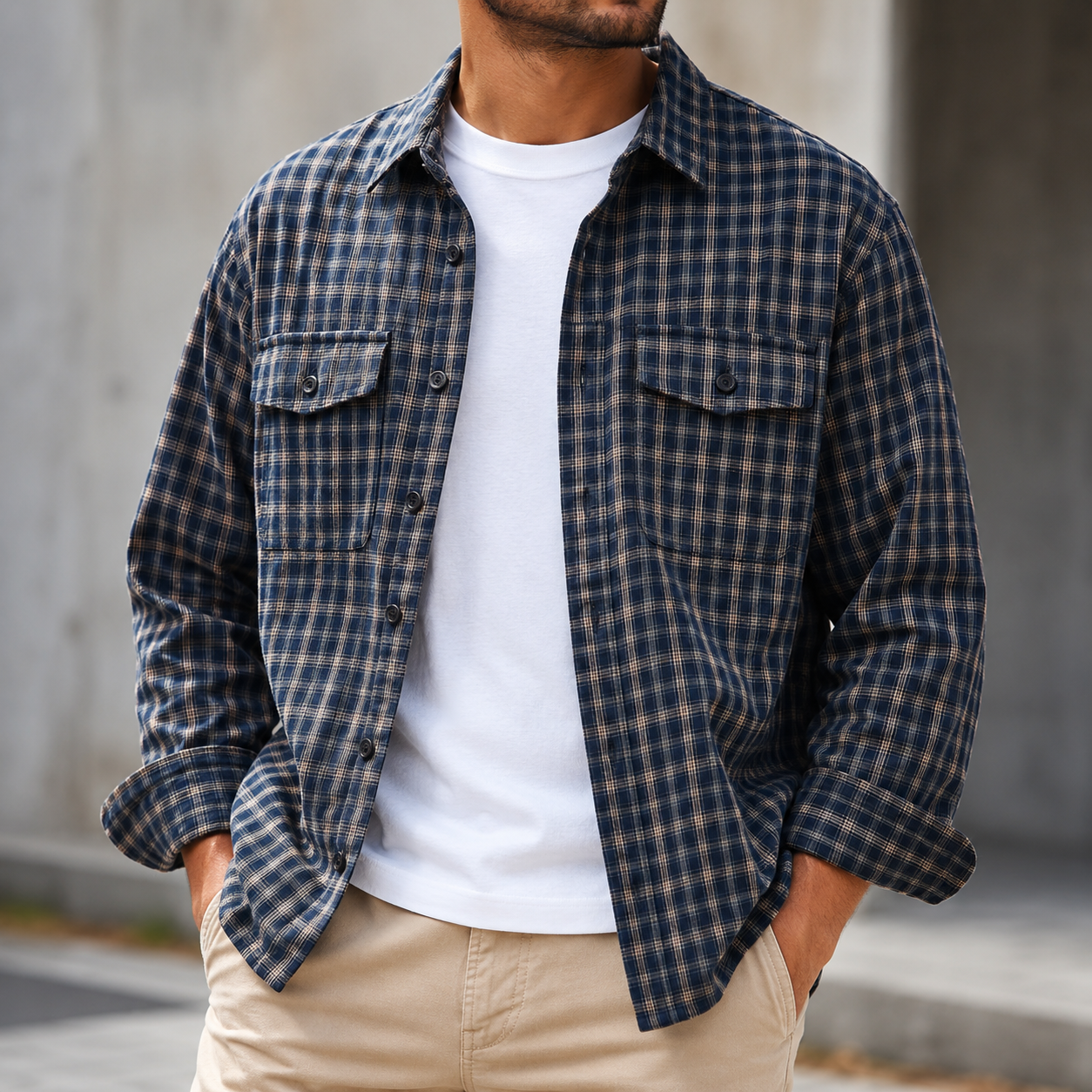 Corrado Plaid Flannel Overshirt
