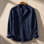 Arturo Linen Mandarin Shirt