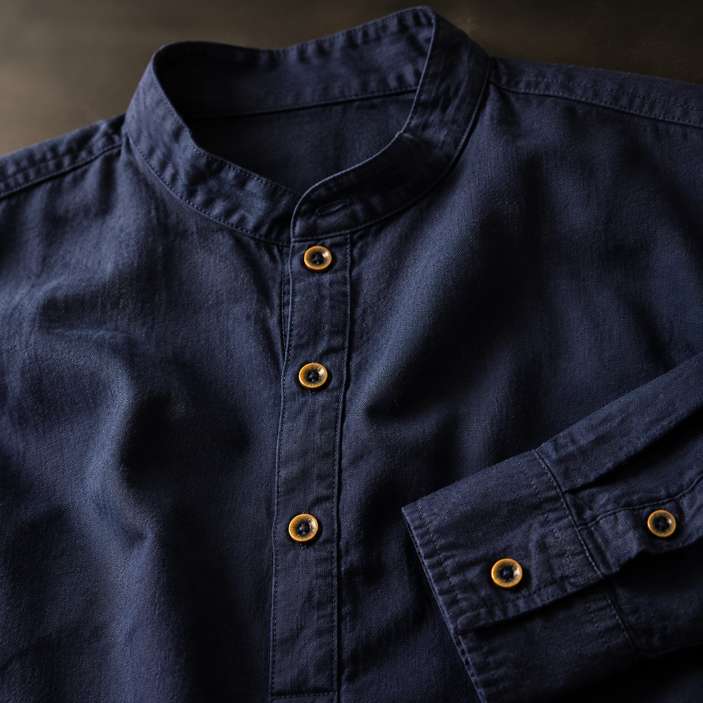 Arturo Linen Mandarin Shirt
