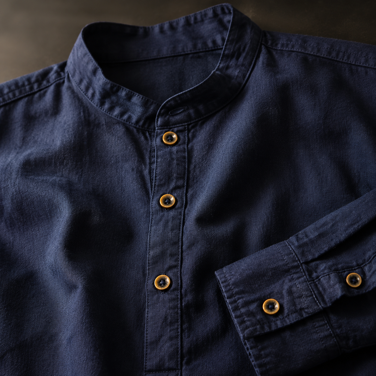 Arturo Linen Mandarin Shirt