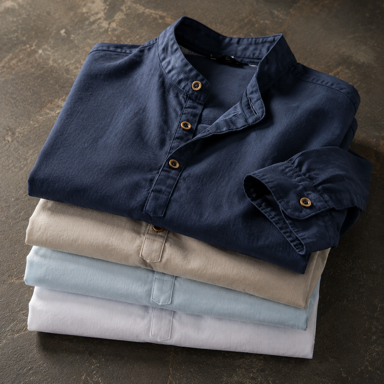 Arturo Linen Mandarin Shirt