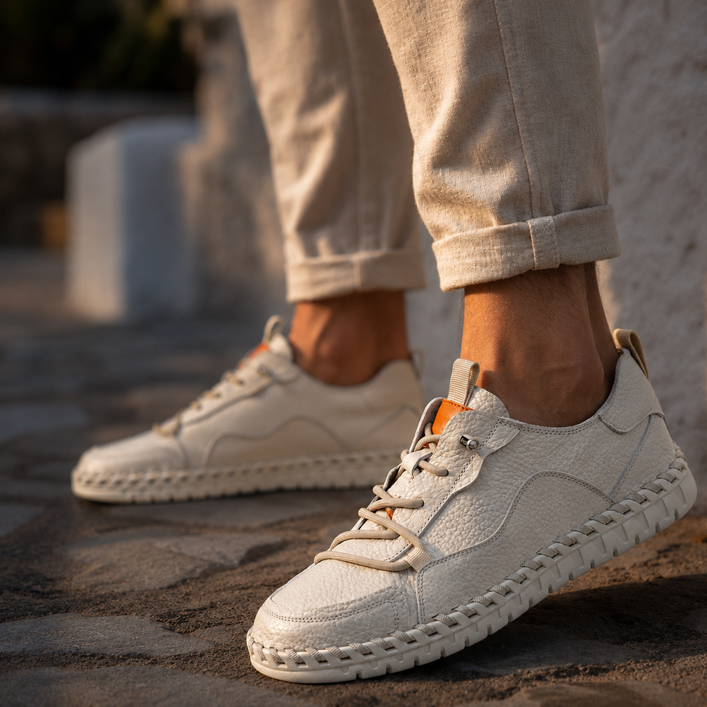 Lorenzo Hand-Stitched Leather Sneaker