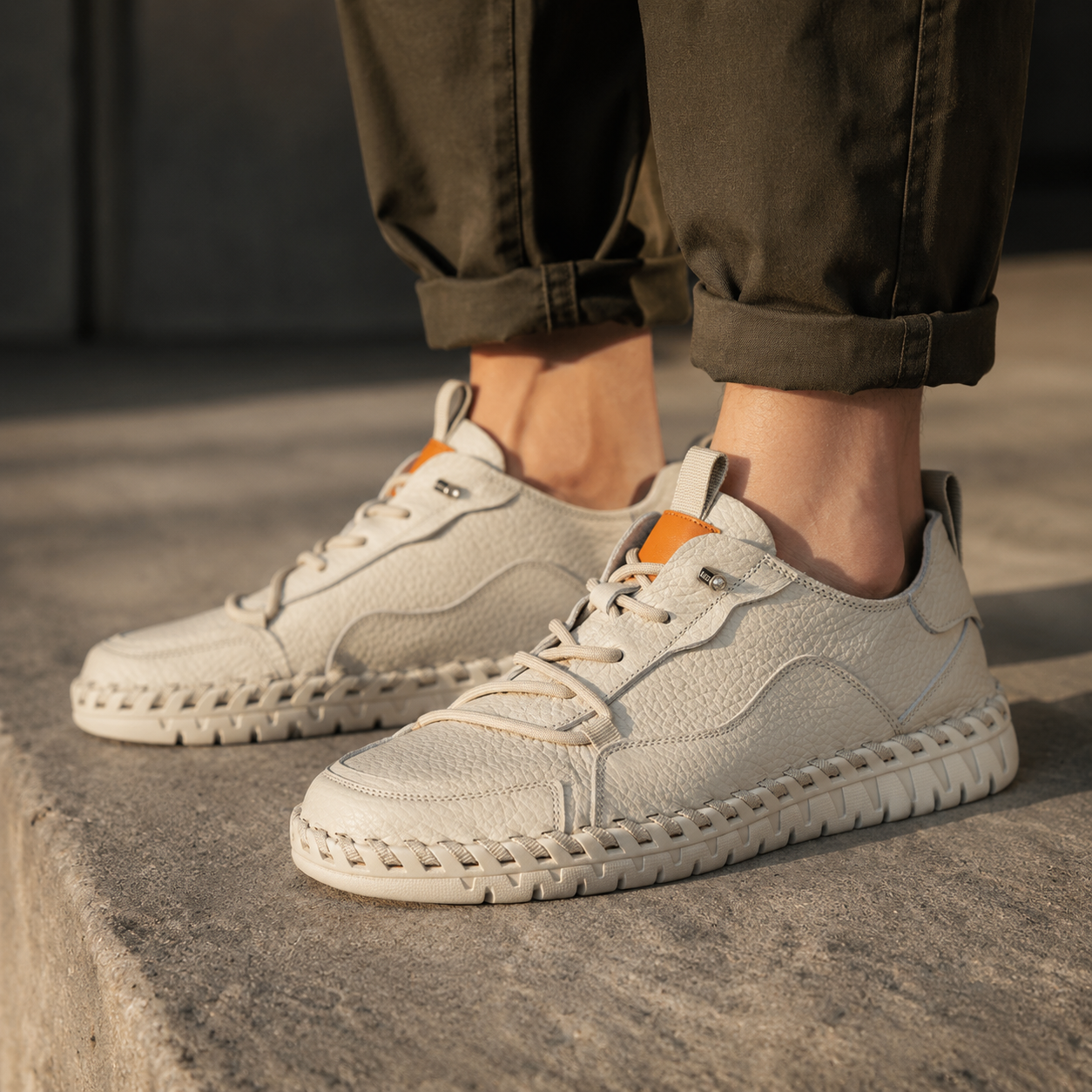 Lorenzo Hand-Stitched Leather Sneaker