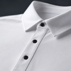 Fabrizio Stretch Cotton Polo collar detail
