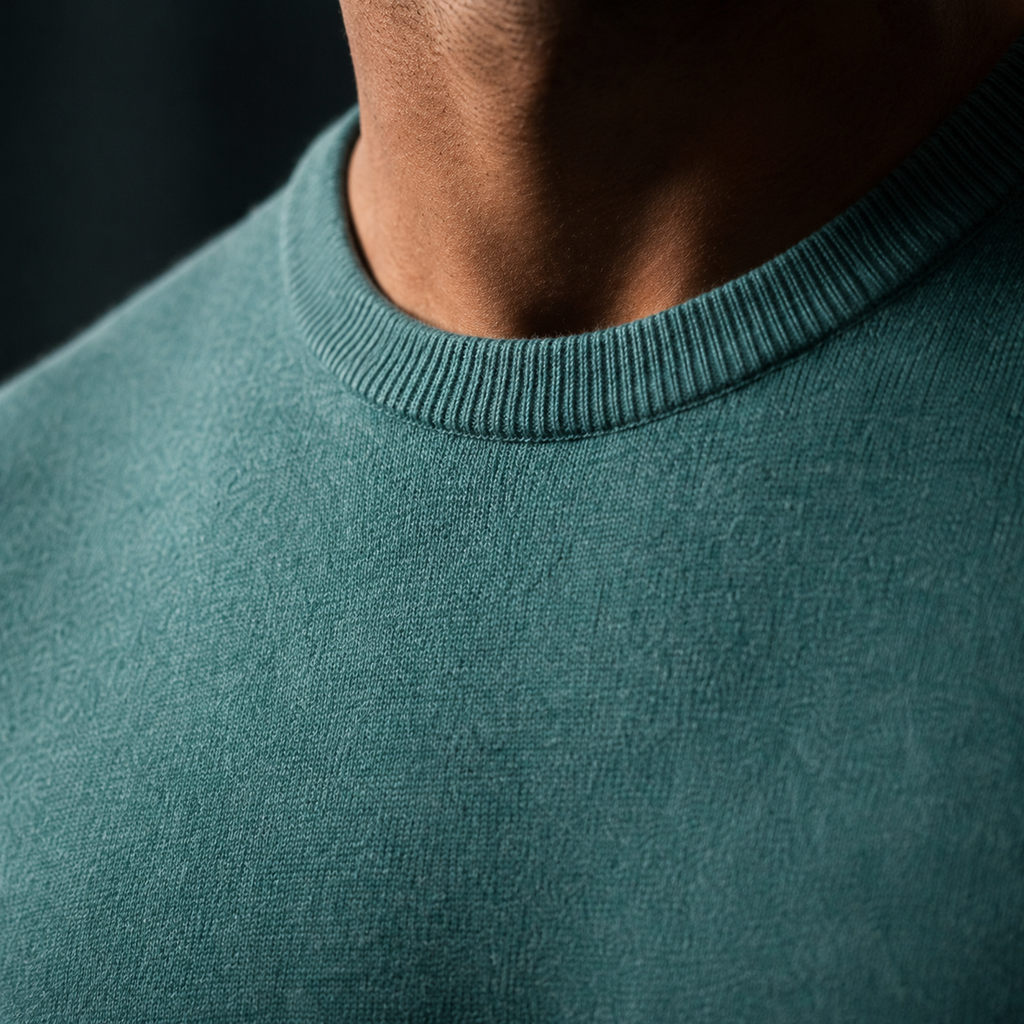 Rivor Lightweight Knit Crewneck collar detail
