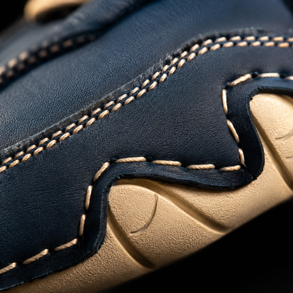 Riviera sneaker stitching detail