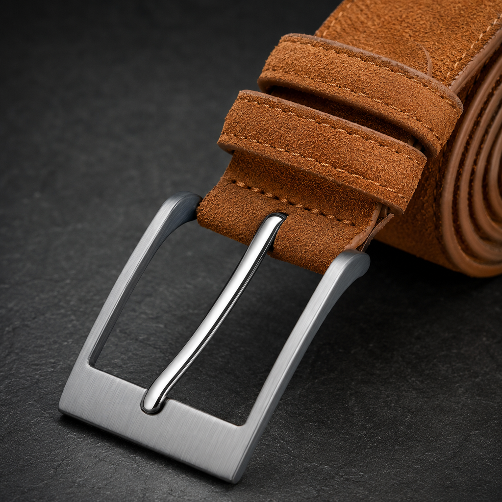 Livio suede belt buckle detail