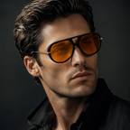 Capri UV400 Sculpted-Frame Sunglasses worn on model