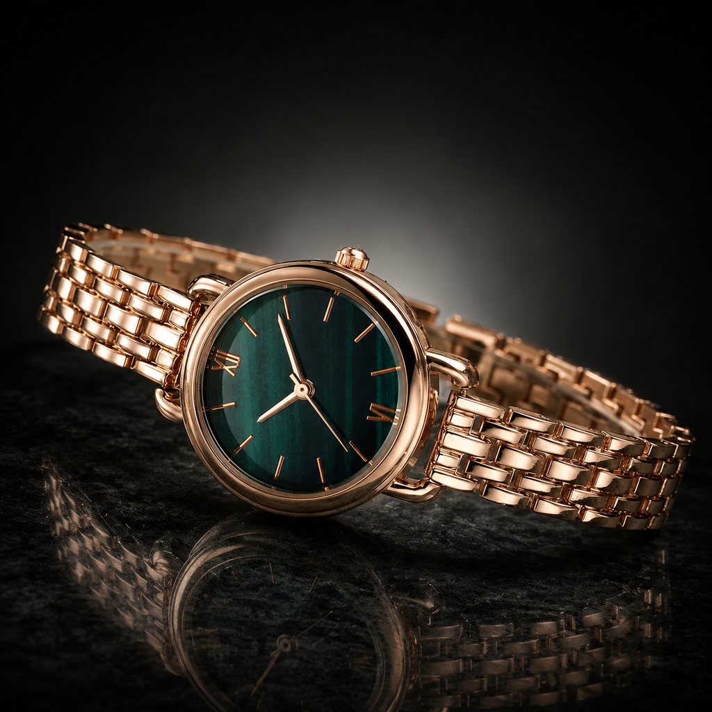 Aurelio Rose-Gold Watch studio shot