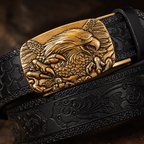 Aldo eagle buckle close-up detail