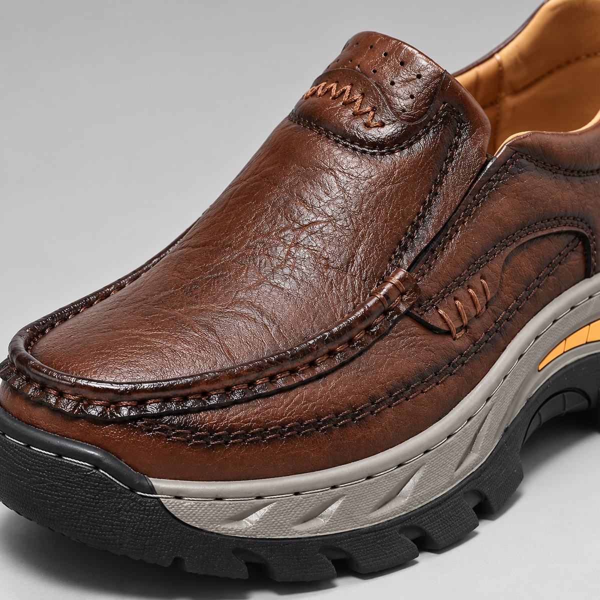 DAW-PDP-05 Dark Brown apron and tongue detail
