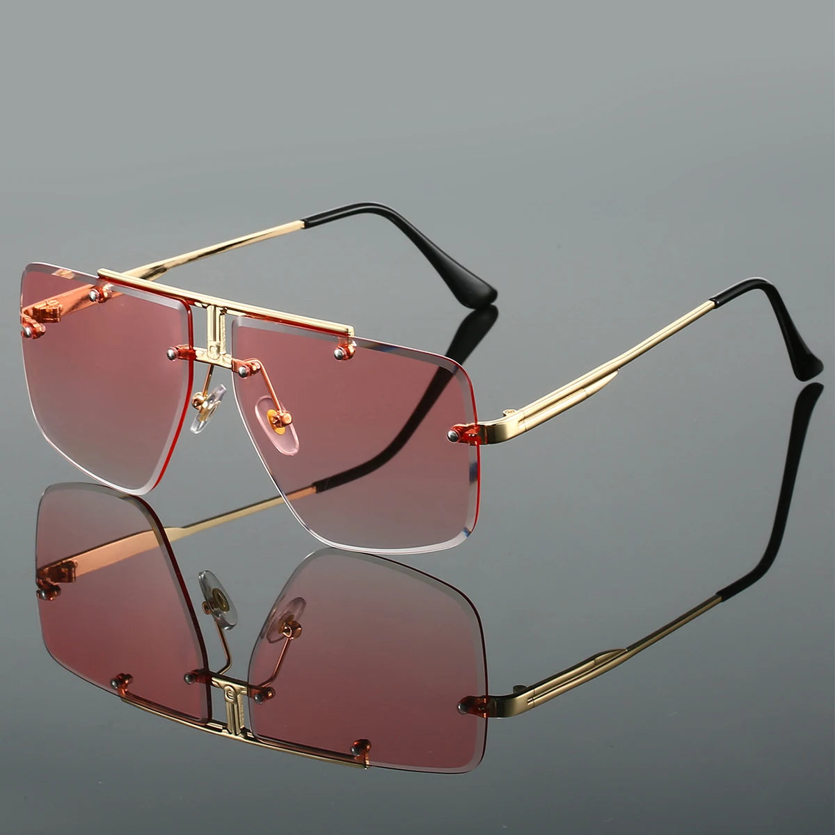 Dalton Rimless Square Sunglasses 0