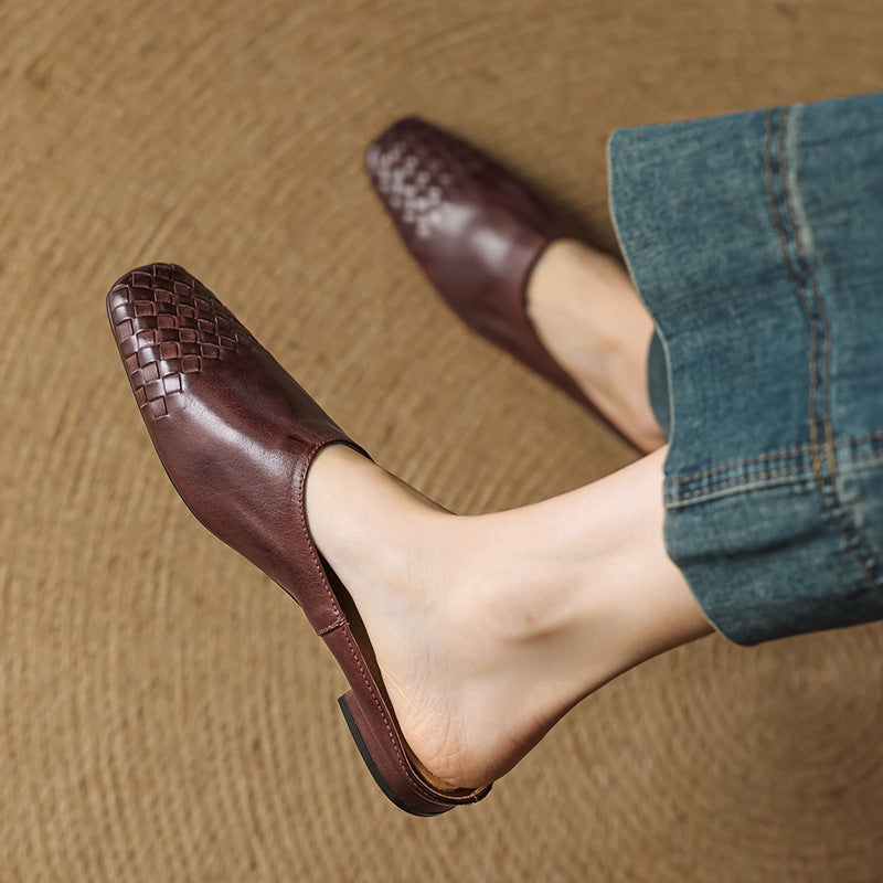 Dante Woven Leather Mules Shoes 2