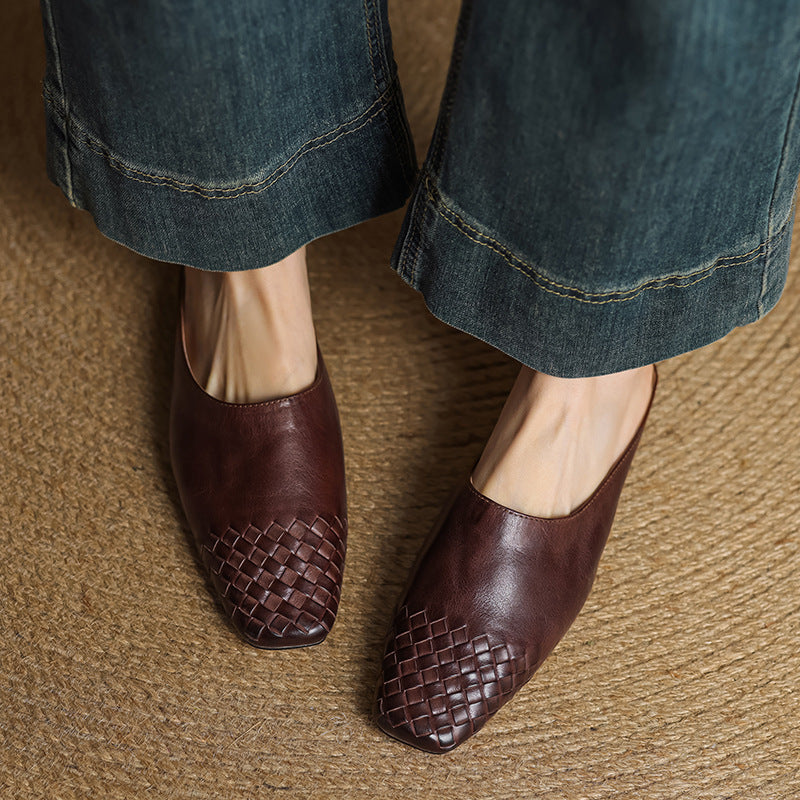 Dante Woven Leather Mules Shoes 3