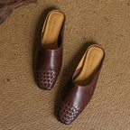 Dante Woven Leather Mules Shoes 4