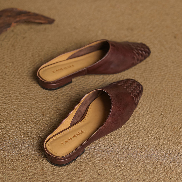 Dante Woven Leather Mules Shoes 5