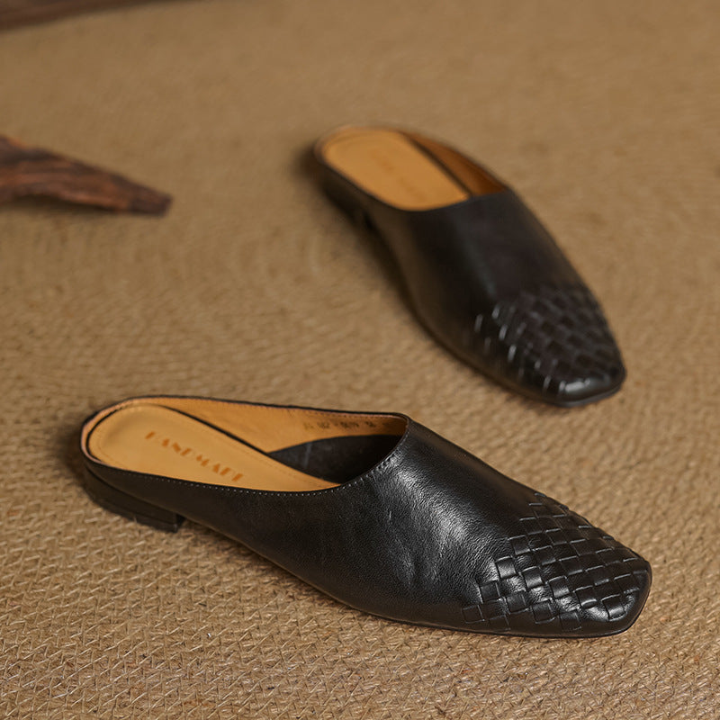 Dante Woven Leather Mules Shoes 9