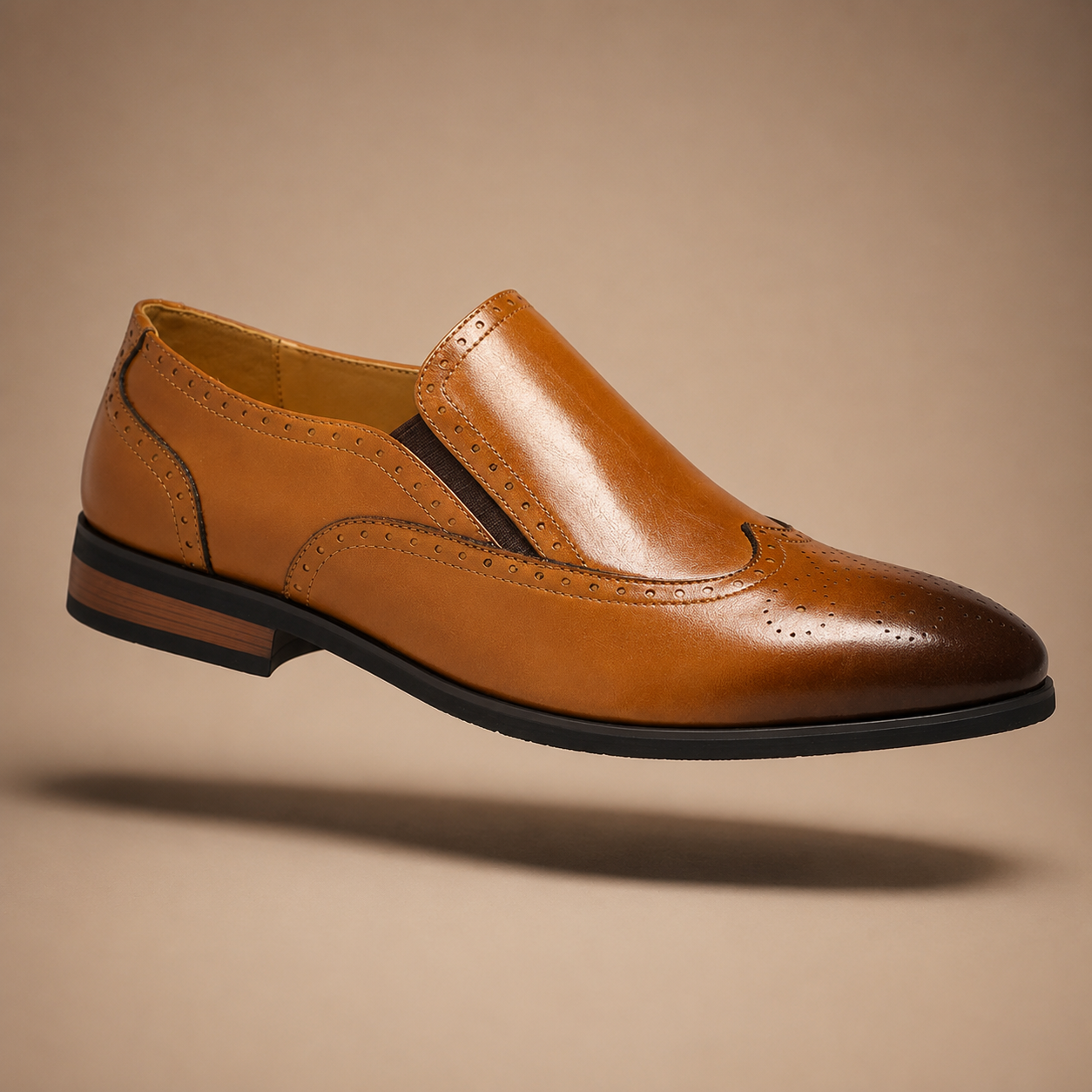 Emilio Brogue Leather Loafer
