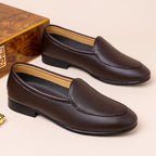 Fashion Mens Penny Loafers Leather Business Casual Shoes Breathable Man Slip on Flats Comfortable Office Driving Shoes Moccasins 2