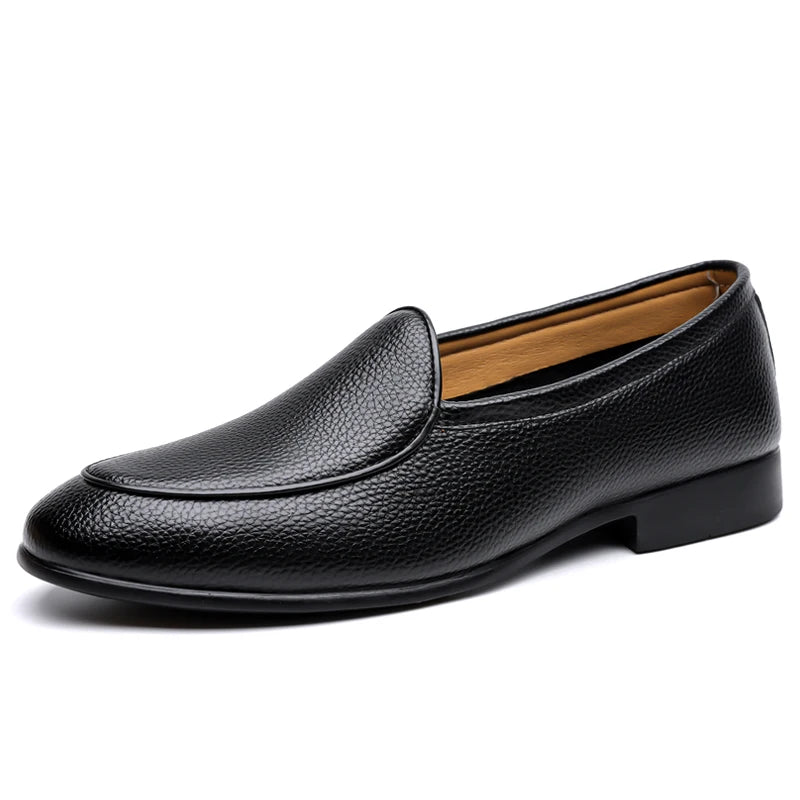 Fashion Mens Penny Loafers Leather Business Casual Shoes Breathable Man Slip on Flats Comfortable Office Driving Shoes Moccasins 6