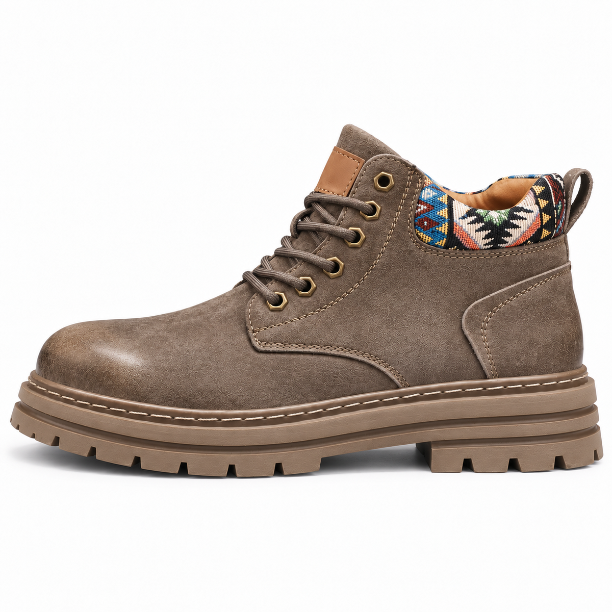 Garrison American Work Boots — Khaki — sole and side profile