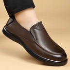 New First-layer Cowhide Casual Leather Shoes Men's Genuine Leather and Breathable New Business Men's Soft-soled Comfortable Shoe 3