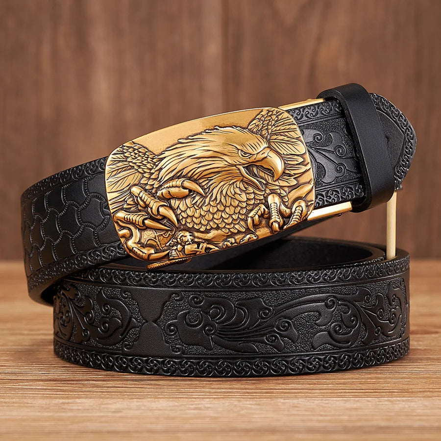 Harland Split Leather Western Buckle Belt 0