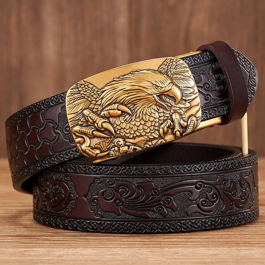 Harland Split Leather Western Buckle Belt 1