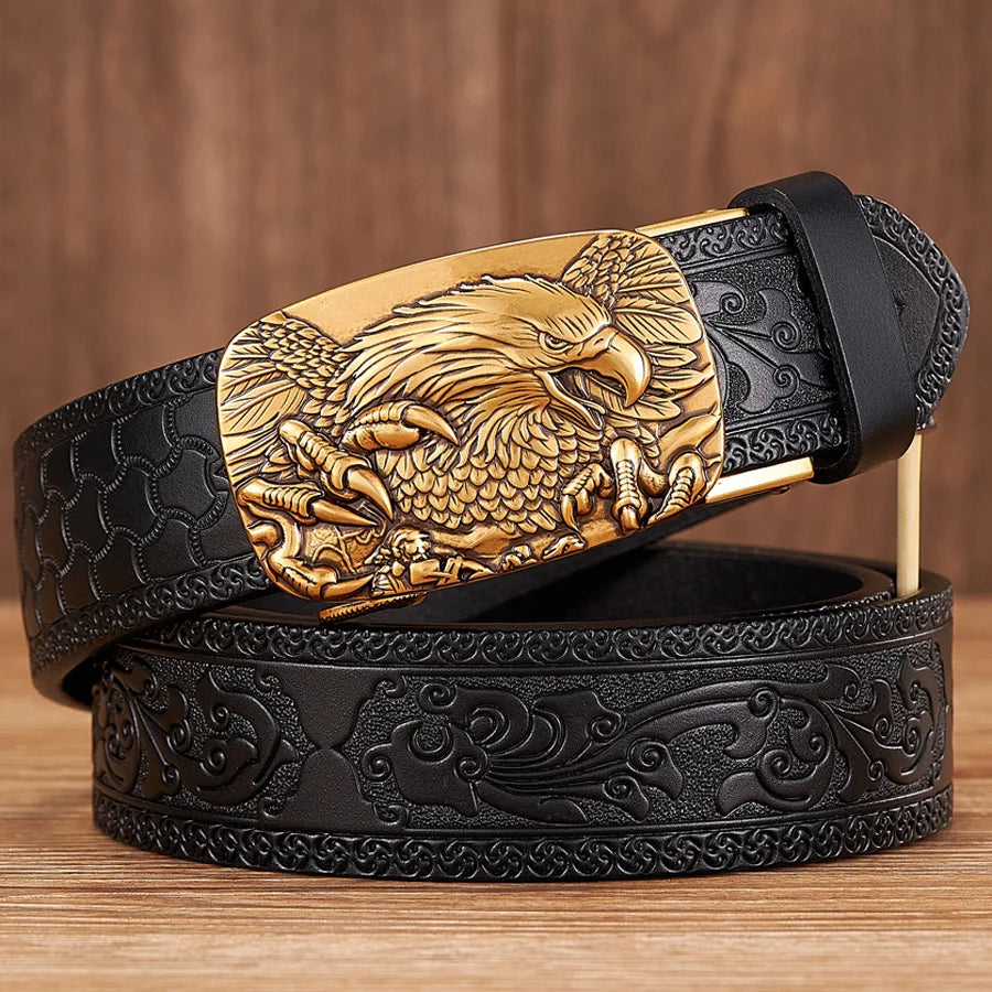 Harland Split Leather Western Buckle Belt 2