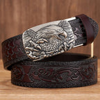 Harland Split Leather Western Buckle Belt 3