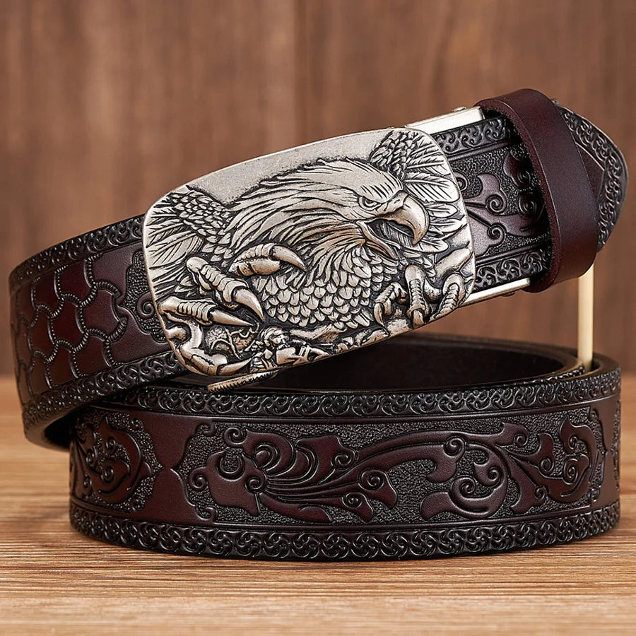 Harland Split Leather Western Buckle Belt 3