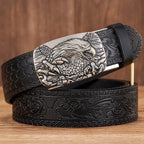 Harland Split Leather Western Buckle Belt 4