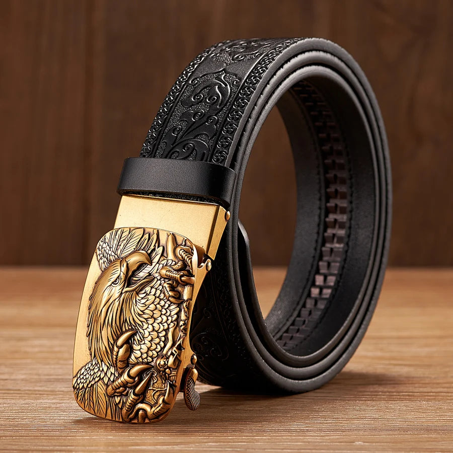 Harland Split Leather Western Buckle Belt 5