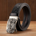 Harland Split Leather Western Buckle Belt 6