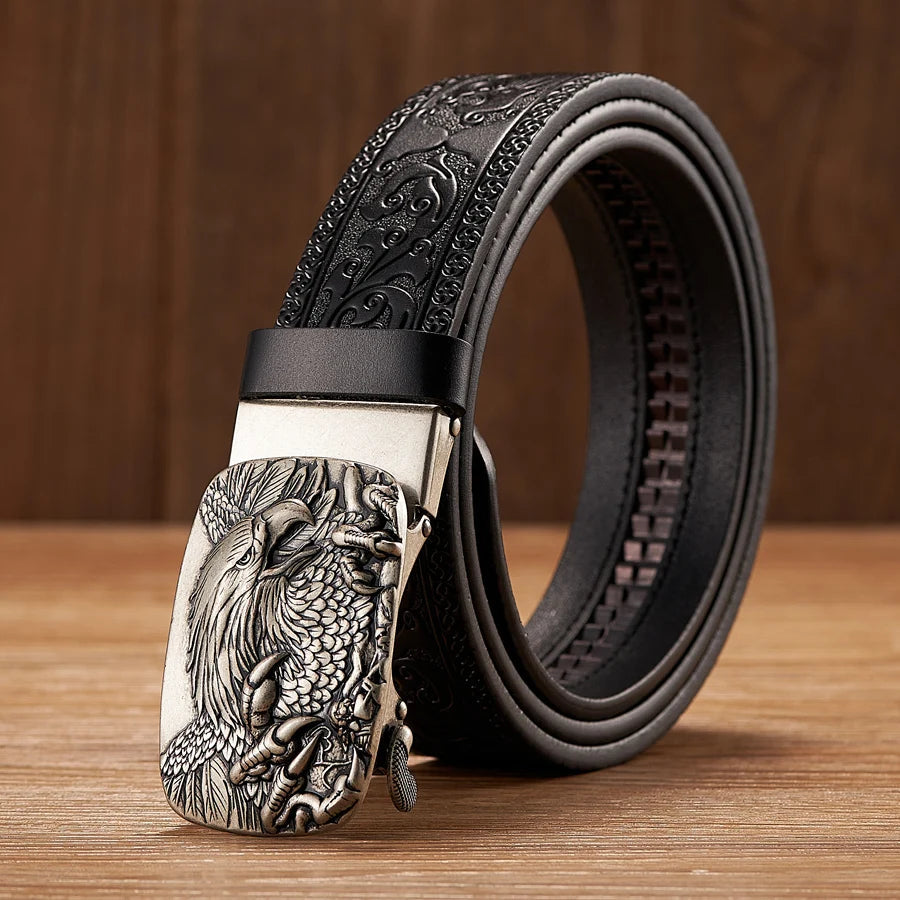 Harland Split Leather Western Buckle Belt 6