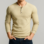 Harrison Tailored Waffle Knit Long Sleeve Shirt 0