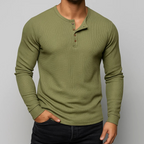 Harrison Tailored Waffle Knit Long Sleeve Shirt 1